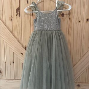 Noralee Elegant Lace Kids Dress in Green